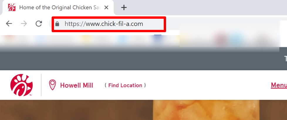 Domainname von chick-fil-a